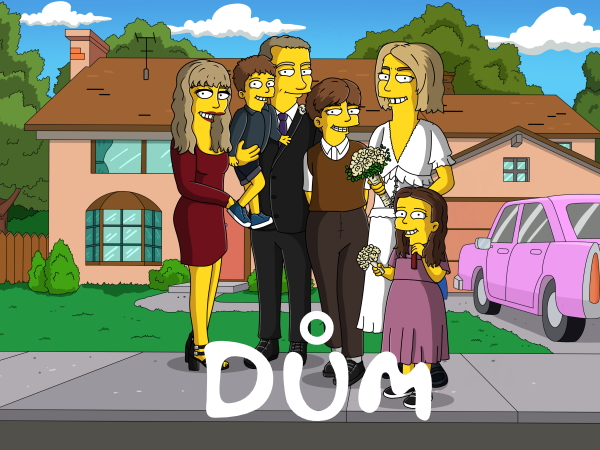 Portrét ako Simpsonovci podľa fotografie na mieru