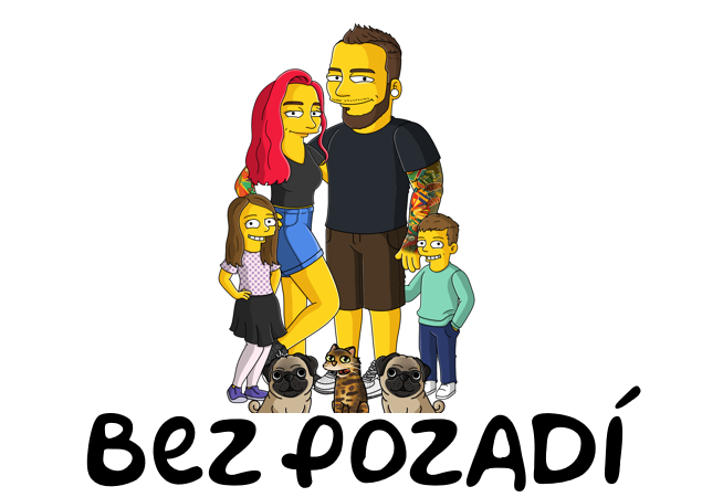 Kresliar Tomáš - Portrét ako Simpsonovci podľa fotky